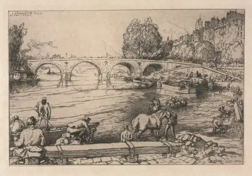 The Watering Place at Marie Bridge, by Auguste Lepère