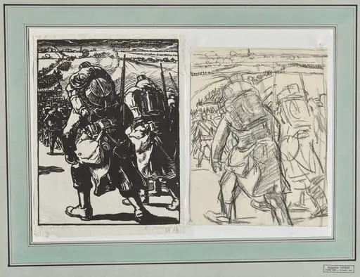 Troupe en marche, by Auguste Lepère