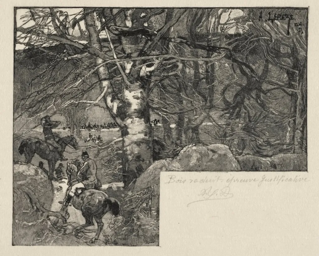 Une Chasse au Mont Gérard, by Auguste Lepère, 1887