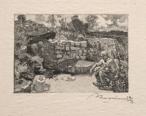 Une loge de carrier, by Auguste Lepère