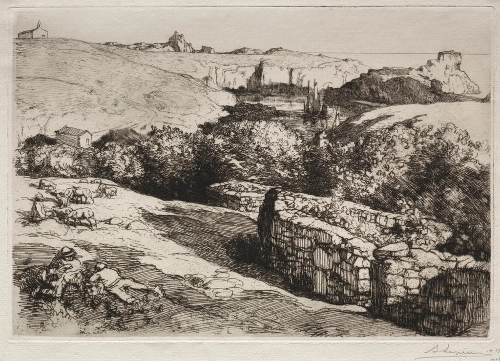 Vue du Port de la Meule, by Auguste Lepère, 1907