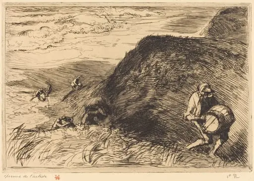 Wreckers, Saint-Jean-de-Monts (Pilleurs d'epaves, Saint-Jean-de-Monts), by Auguste Lepère