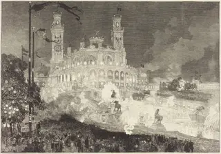 14 Juillet.  Illumination du Palais du Trocadéro, by Auguste Louis Lepère