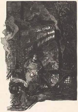 Atelier de magisserie aux Gobelins, by Auguste Louis Lepère
