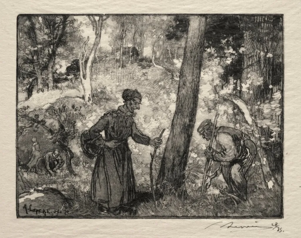 Au Rocher Bernard, by Auguste Louis Lepère, 1889