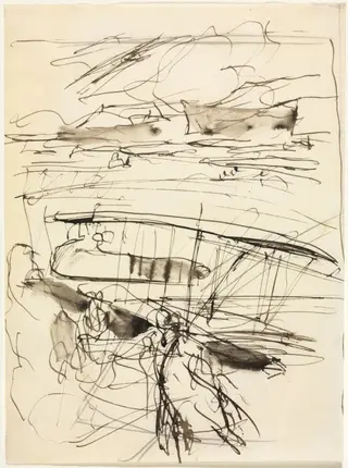 Avions reposant sur le terrain (verso), by Auguste Louis Lepère