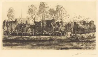 Banks of the Somme at Amiens (Bords de la Somme a Amiens), by Auguste Louis Lepère