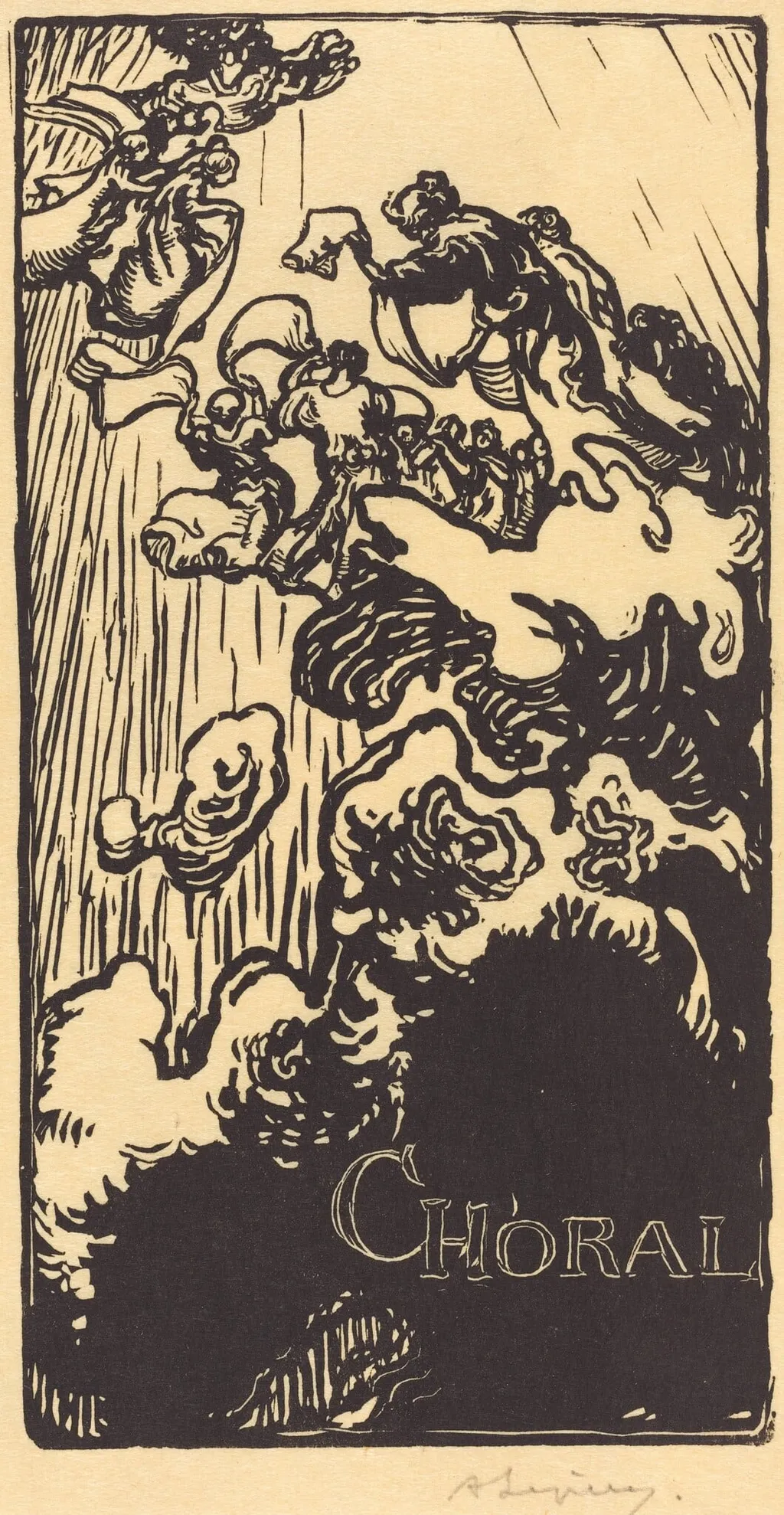 Choral, by Auguste Louis Lepère, ink, 1897