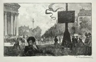 Coin de la Rue Royale, by Auguste Louis Lepère