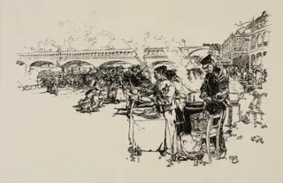 Debarcadère des bateaux-omnibus, by Auguste Louis Lepère