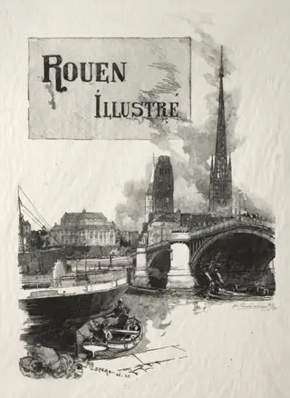 Frontispiece de Rouen Illustré, by Auguste Louis Lepère, 1896