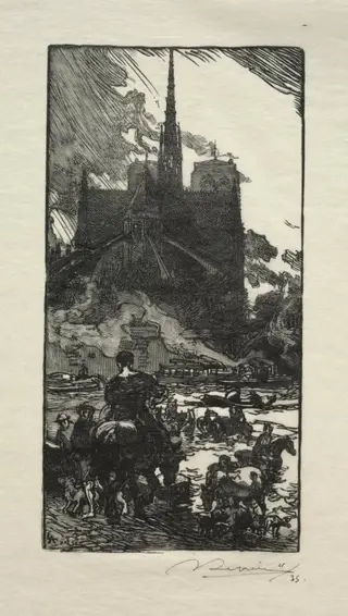 L'Abreuvoir au Point St. Louis, by Auguste Louis Lepère
