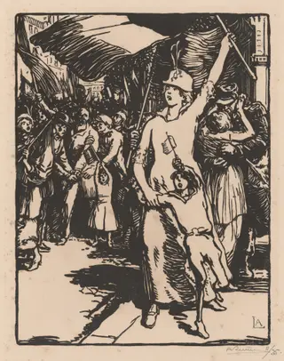 La Guerre est déclarée (War is Declared), by Auguste Louis Lepère