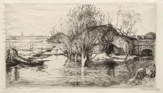 La Masure Inondée, by Auguste Louis Lepère