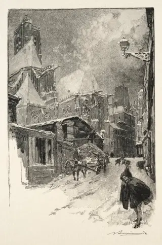 La Rue des Barres, by Auguste Louis Lepère, 1886