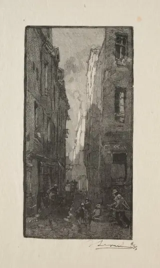 La Rue des Cordiers, by Auguste Louis Lepère, 1885