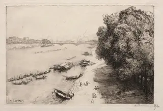 La Seine au Pont Nationale, by Auguste Louis Lepère