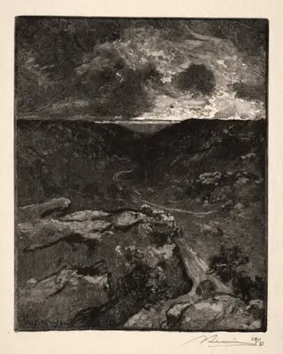 La vallèe de Franchard, by Auguste Louis Lepère