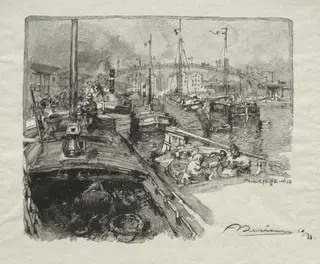 Le Bassin de la Villette, by Auguste Louis Lepère