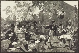 Le Cabaret du Coq de Bruyère au Bois de Meudon, by Auguste Louis Lepère