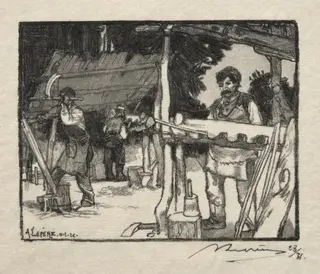 Le Fabricant de lattes, by Auguste Louis Lepère