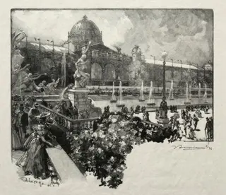 Le Palais des Arts Liberaux, Extérieur, by Auguste Louis Lepère