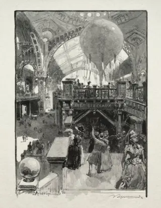 Le Palais des Arts Liberaux, Intèrieur, by Auguste Louis Lepère