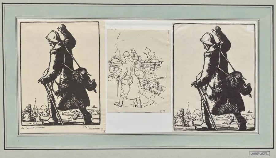 Le Permissionnaire, by Auguste Louis Lepère, 1914