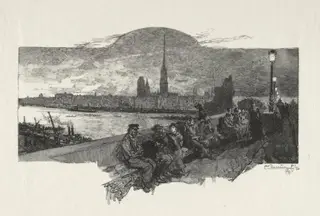 Le Pont de Pierres, by Auguste Louis Lepère