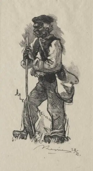 Le preneur de serpents, by Auguste Louis Lepère