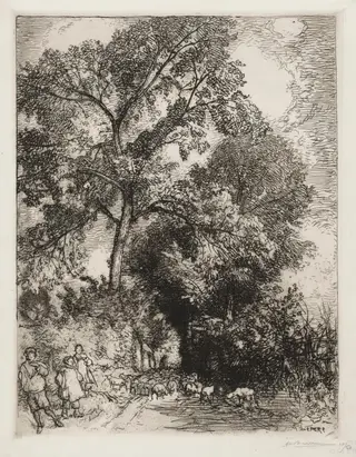 Le Retour du Troupeau, Crèvecoeur, by Auguste Louis Lepère
