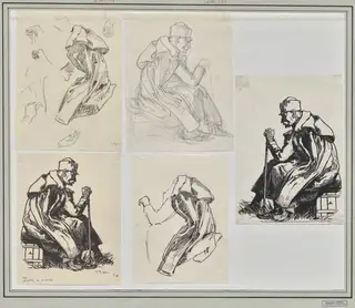 Le roi Pierre de Serbie, by Auguste Louis Lepère