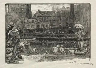 Les Déchargeurs de Plâtre, by Auguste Louis Lepère, 1894