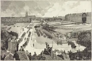 Les Honneurs militaires rendus à la Depouille mortelle de L'Amiral Courbet, by Auguste Louis Lepère