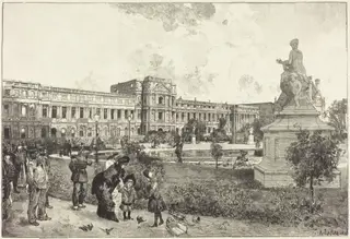 Les ruins du Palais des Tuilleries avant leur démolition, by Auguste Louis Lepère