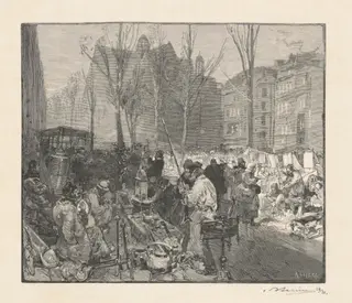 Marché à la terraille, by Auguste Louis Lepère