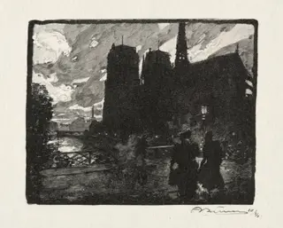 Notre Dame, le Soir, by Auguste Louis Lepère, 1890
