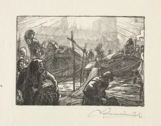 Notre Dame vue du Marché aux pommes, by Auguste Louis Lepère