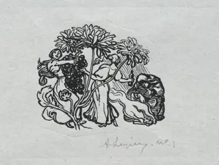 Paris Almanac, 1897:  Tail-piece, Autumn