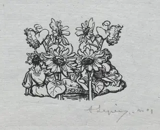 Paris Almanac, 1897:  Tail-piece, Summer