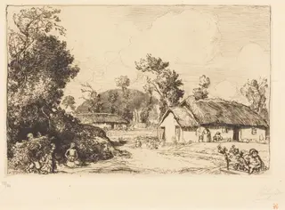 Pastime of Rest, Vendee (Le jeu du reposoir, Vendee), by Auguste Louis Lepère
