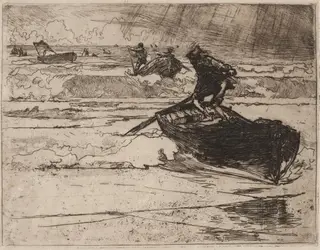 Pêcheurs Fuyants devant l'Orage