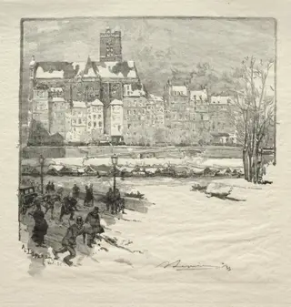 Quai de l'Hôtel de Ville, by Auguste Louis Lepère