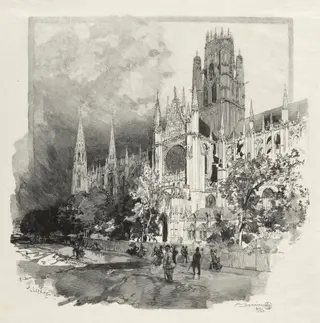Rouen Illustré: Eglise Saint Ouen, by Auguste Louis Lepère