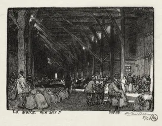 Rouen Illustré:  La Halle aux Blès, by Auguste Louis Lepère