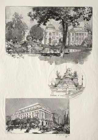 Rouen Illustré:  La Musée; Fontaine St. Marie; Le Théâtre des Arts