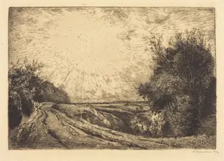 Route from La Houssoye, Crevecoeur-le-Grand (Route de La Houssoye, Crevecoeur), by Auguste Louis Lepère