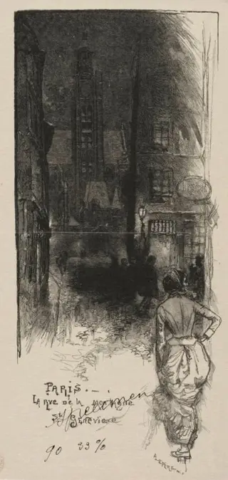 Rue de la Montagne, St. Geneviève, by Auguste Louis Lepère, 1886