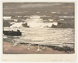 The Breaking Waves, Tide of September 1901, by Auguste Louis Lepère