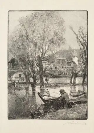 Un coin de l'Île de Billancourt, by Auguste Louis Lepère